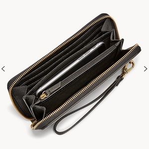 Fossil Emma RFID Leather Zip Wallet